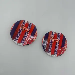 Clemson Tigers Ceramic Car Coaster