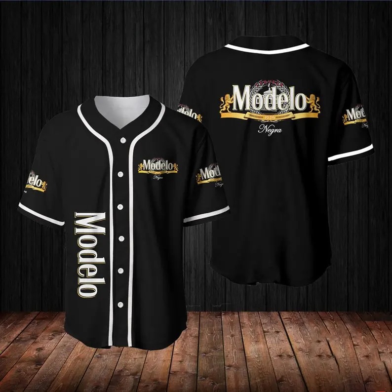 Black Modelo Negra Baseball Jersey, Modelo Jersey Shirt, Modelo Baseball Shirt, Baseball Jersey Shirt