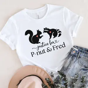 Justice for Peanut Shirt, Justice for Fred Shirt, Squirrel Shirt, Animal Lovers, Peanut the Squirrel, Animal Rights, Raccoon Shirt