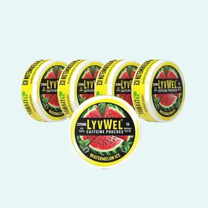 Watermelon 225mg Caffeine  - 5 Pack, 15 Notropic   Drink, Gluten Free & Sugar Free, Refreshing Taste energy pouches Pre-workout new Beverage Sport