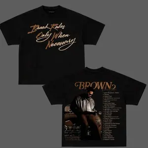 BROWN Album Tracklist Graphic Tee, Vintage Washed Shirt, Hip Hop Rap Concert Outfit Oversized Streetwear Te, Y2K Rap R&B Graphic Shirt, C.Brown Inspired Tee, Vintage Acid Wash Streetwear T-Shirt