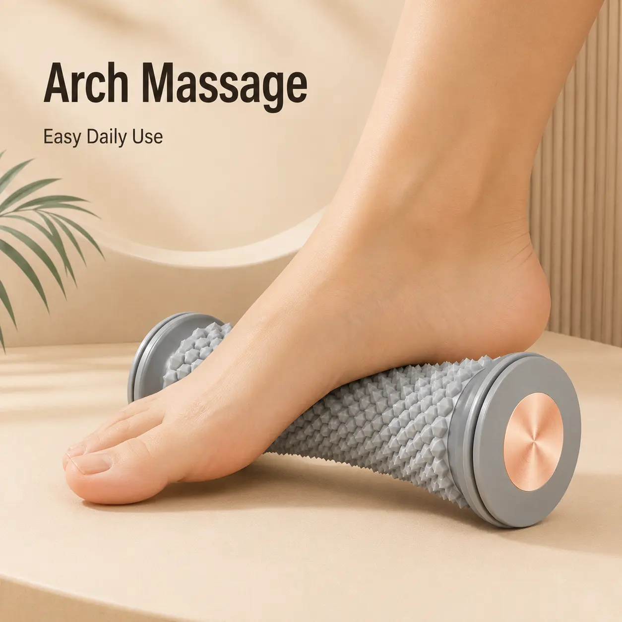 Foot Massage Roller, Manual Textured TPR Foot Massager, Hourglass Arch Design, Compact Portable Roller for Home, Gym & Balance Training