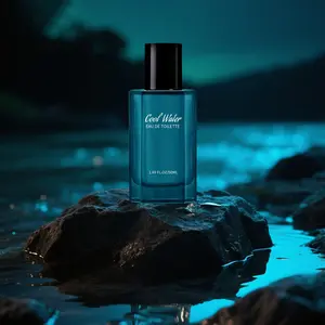 Men's New Cool Cologne Perfume 50ML, Blue Gradient Luxurious Packaging, Citrus Top Notes, Citrus Fragrance, Elegant Scent, Amber Woody Base, Long-Lasting Scent