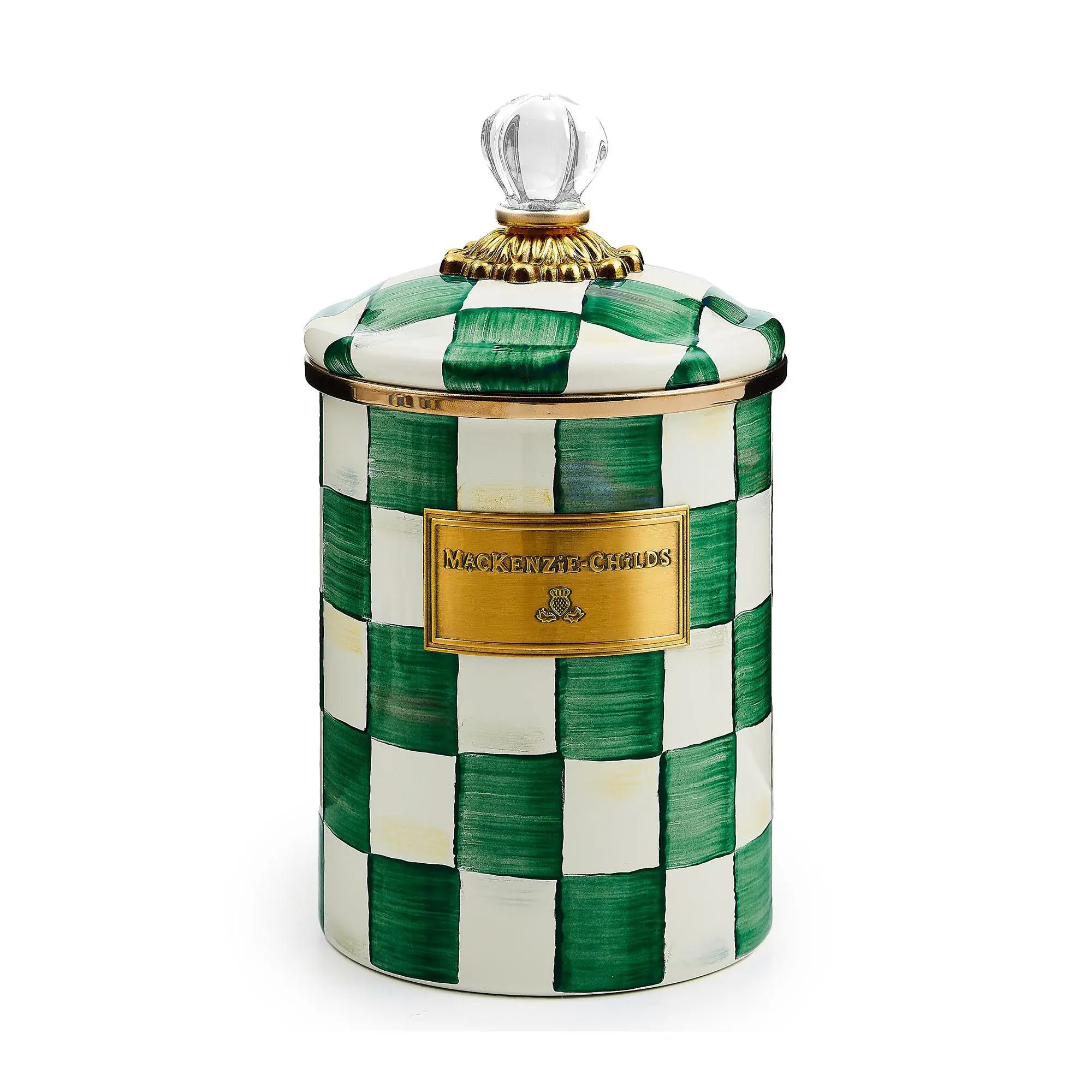 MacKenzie- Childs Enamel Check Medium Canister MacKenzie- Childs Enamel Check Medium Canister