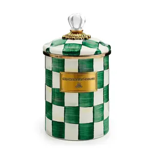 MacKenzie- Childs Enamel Check Medium Canister