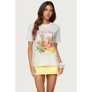 Tropical Fruits Graphic T Shirt