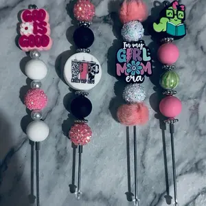 Focal Bead Beadable Pokey Tool - Versatile Crafting Tool with Colorful Beads for Scrapbooking Embroidery and Sewing - Perfect Gift for Crafters Handcrafted Multi Use