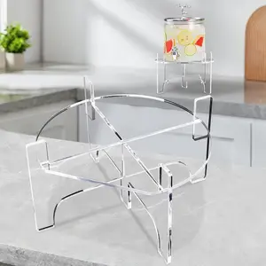 Acrylic Drink Dispenser Stand Fits Max 7.87 Inch Diameter Water Dispenser Glass Jar for Home Party Catering Beverage