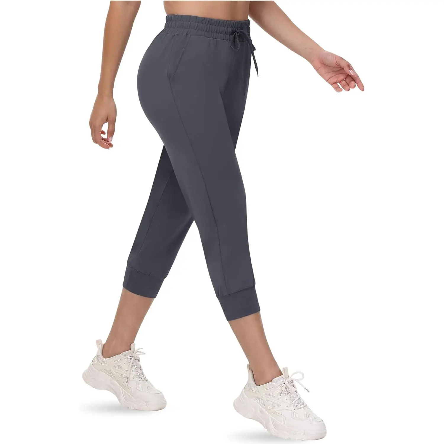 Women's Maternity Sweatpants, Solid Loose Fit Jogger Style with Pockets for Casual Lounging and Workouts, Female