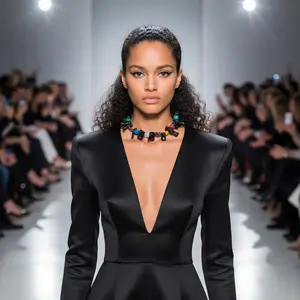 CAROLINA LIGUORI Coral Candy Necklace 0369012 18-inch Black Coral & Multicolor Agate Stones Handcrafted with Rose Quartz Toggle Clasp Lightweight 8 Ounces