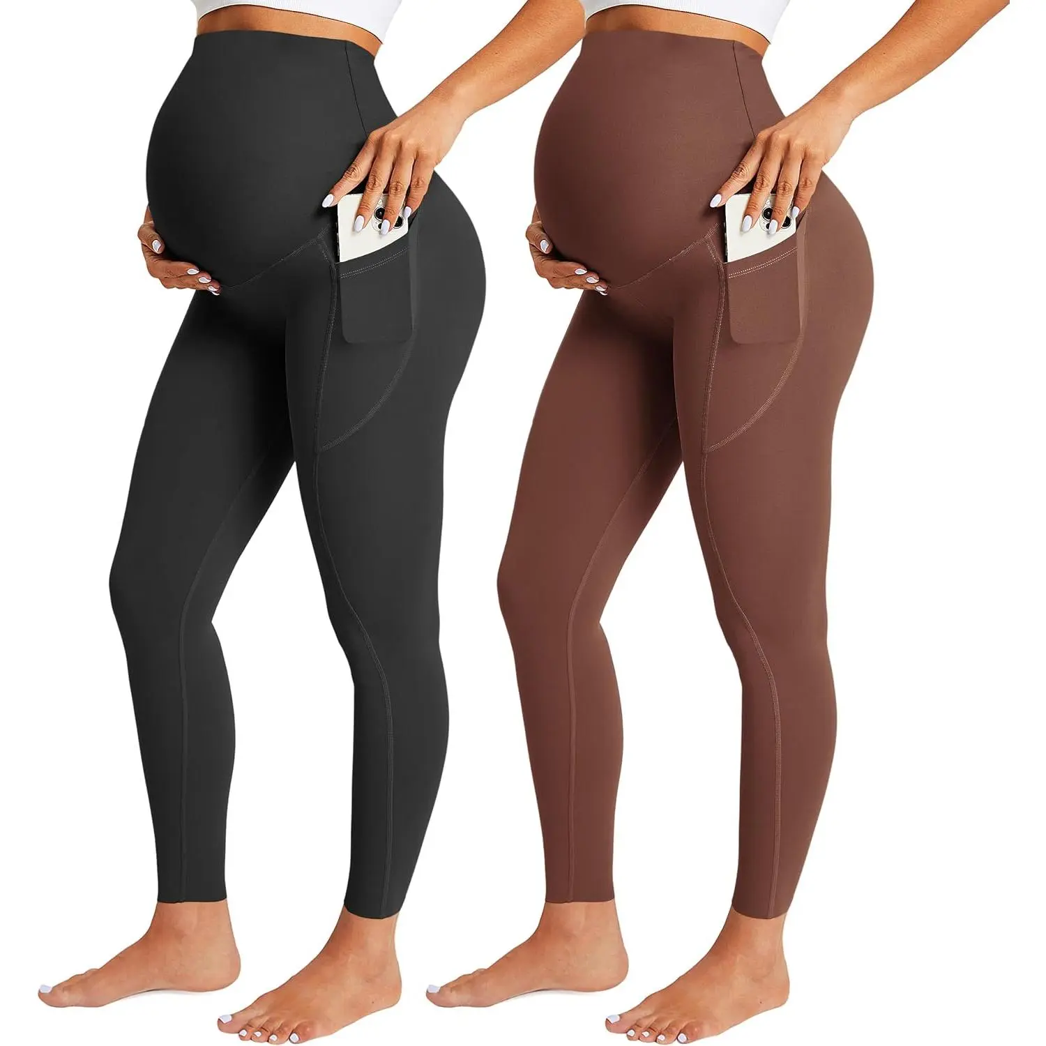 With Pockets - Black/Dark Coffee