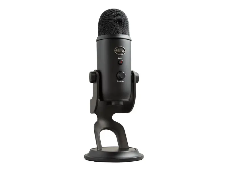 Blue Yeti USB Microphone for PC, Mac, Gaming, Recording, Streaming, Podcasting, Studio and Computer Condenser Mic with Blue VO!CE effects, 4 Pickup Patterns, Plug and Play – Blackout