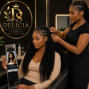 Afro EZ Twist Braiding Hair - Pre-Twisted Crochet Hair Extensions for Afro Hairstyling
