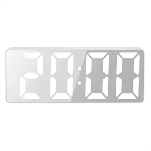 Smart Digital Alarm Clock, Voice Control LED Desktop Clock for Bedroom, Bedside Table & Home Office