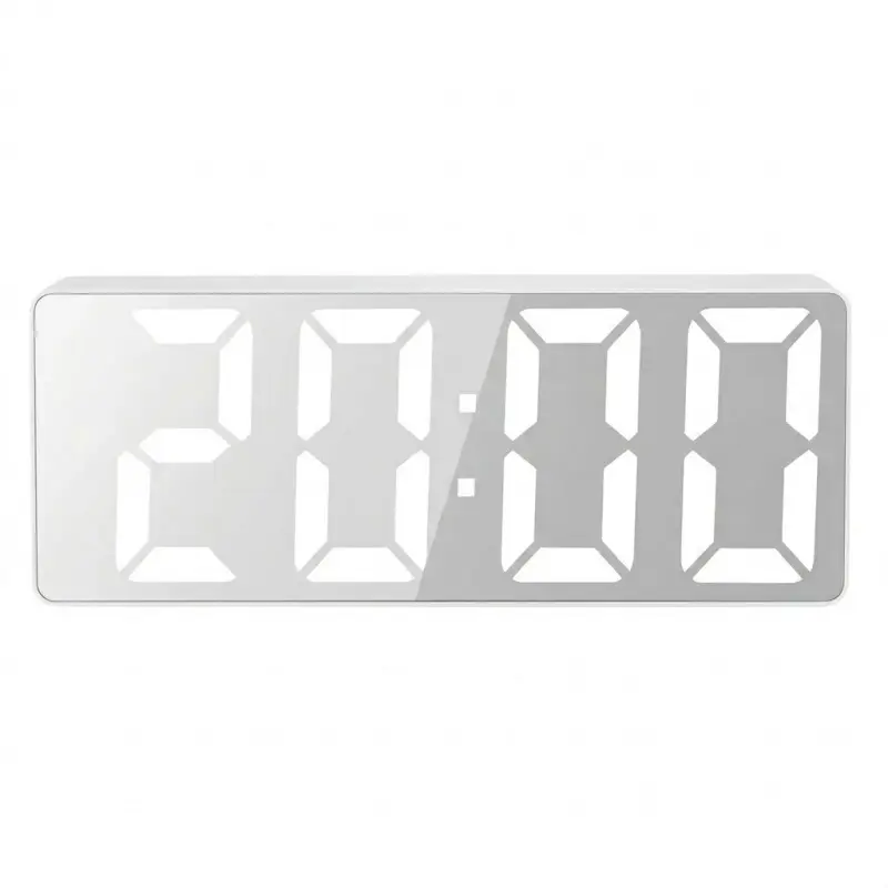 Digital Alarm Clock - Voice Control LED Desktop Clock for Bedroom & Home Office