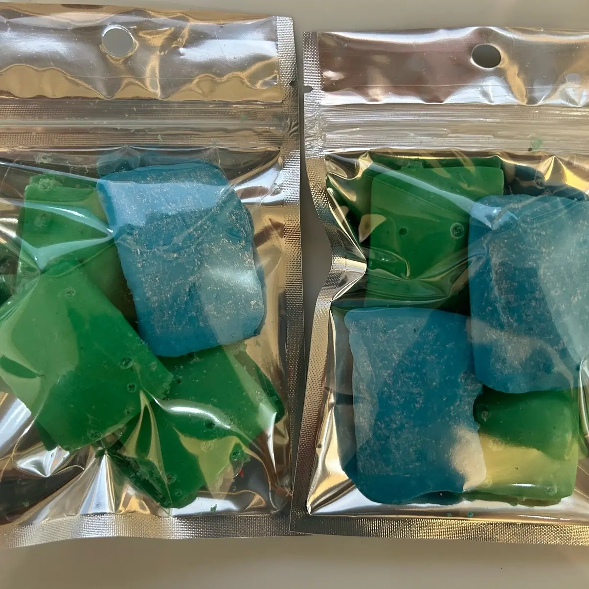Freeze dried warhead taffy Freeze dried warhead taffy