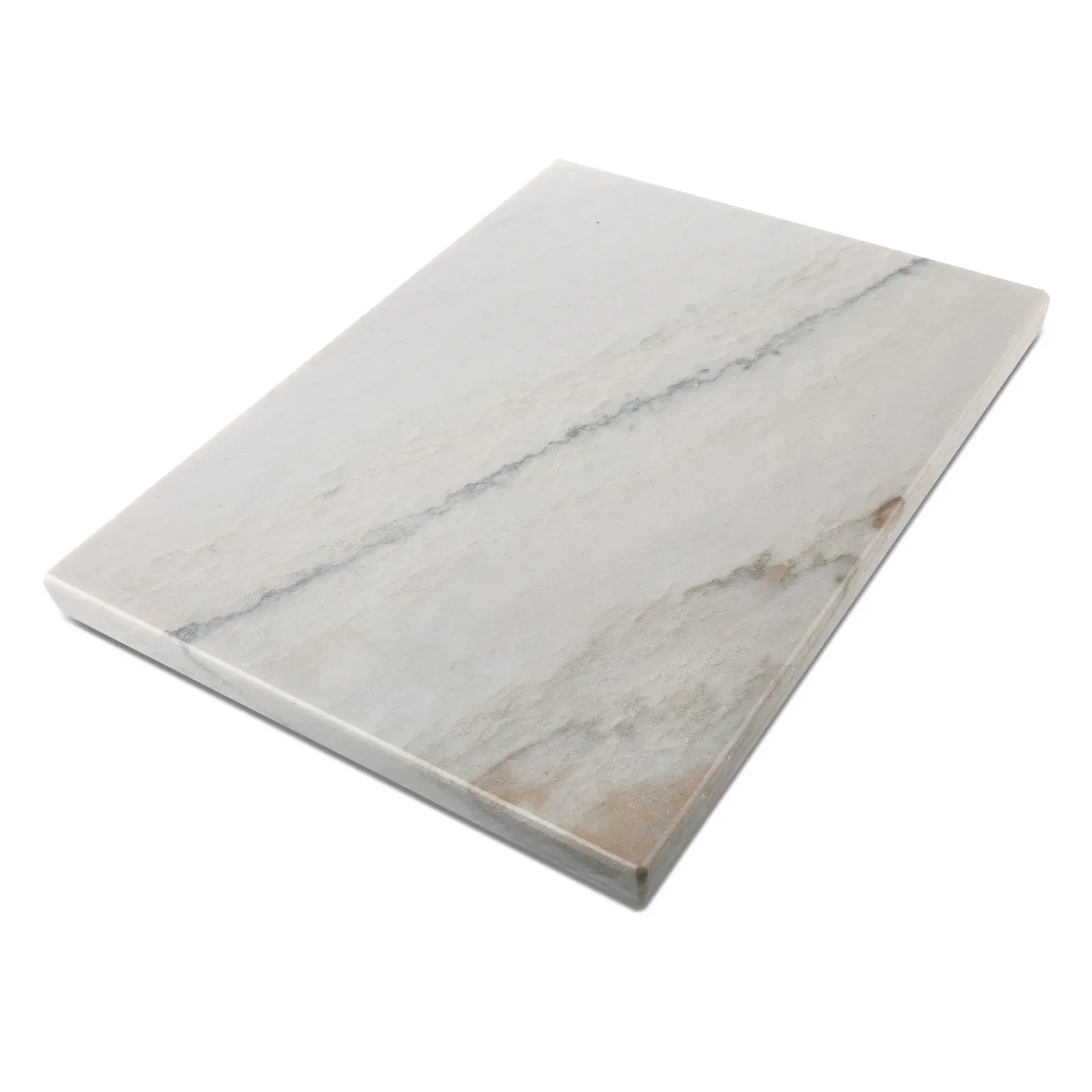 Brazilian Natural Marble Cutting Board for Kitchen, Hand Crafted Marble Slab for Cheese, Charcuterie, Pastry Board - Wedding Gift, House Warming Gift(White Macaubas)