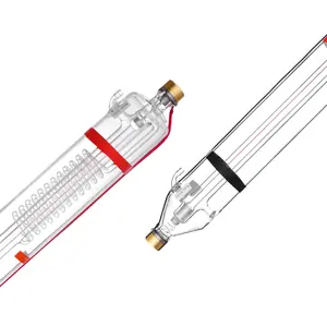 fathersdaygift VEVOR 100W CO2 Laser Tube, 57 in (1450 mm) Length, 3.1 in (80 mm) Dia Borosilicate Glass Laser Cutter Tube with Metal Head, 10, 000hr Wires Preconnected for Laser Engraver Engraving Cutting Machine