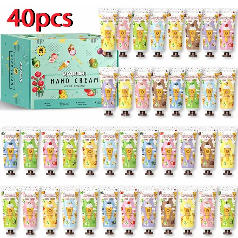40pcs Moisturizing Hand Cream Set, Hand Moisturizer, Hand Cream Travel Size, Fruit Scented Hand Lotion Gift Box, Smooth Skin Care, Travel Kit, Valentine's Day, Thanksgiving, Mother's Day Gifts