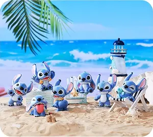 [For Live]Disney Stitch "Fluffy Adventure" Series Blind Box - Soft Flocked Collectible Figurines, Trendy Decor & Sweet Gift for Her,Holiday & Holiday Haul