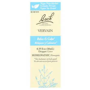 Bach Original Flower Remedies, Vervain, 0.35 fl oz (10 ml)