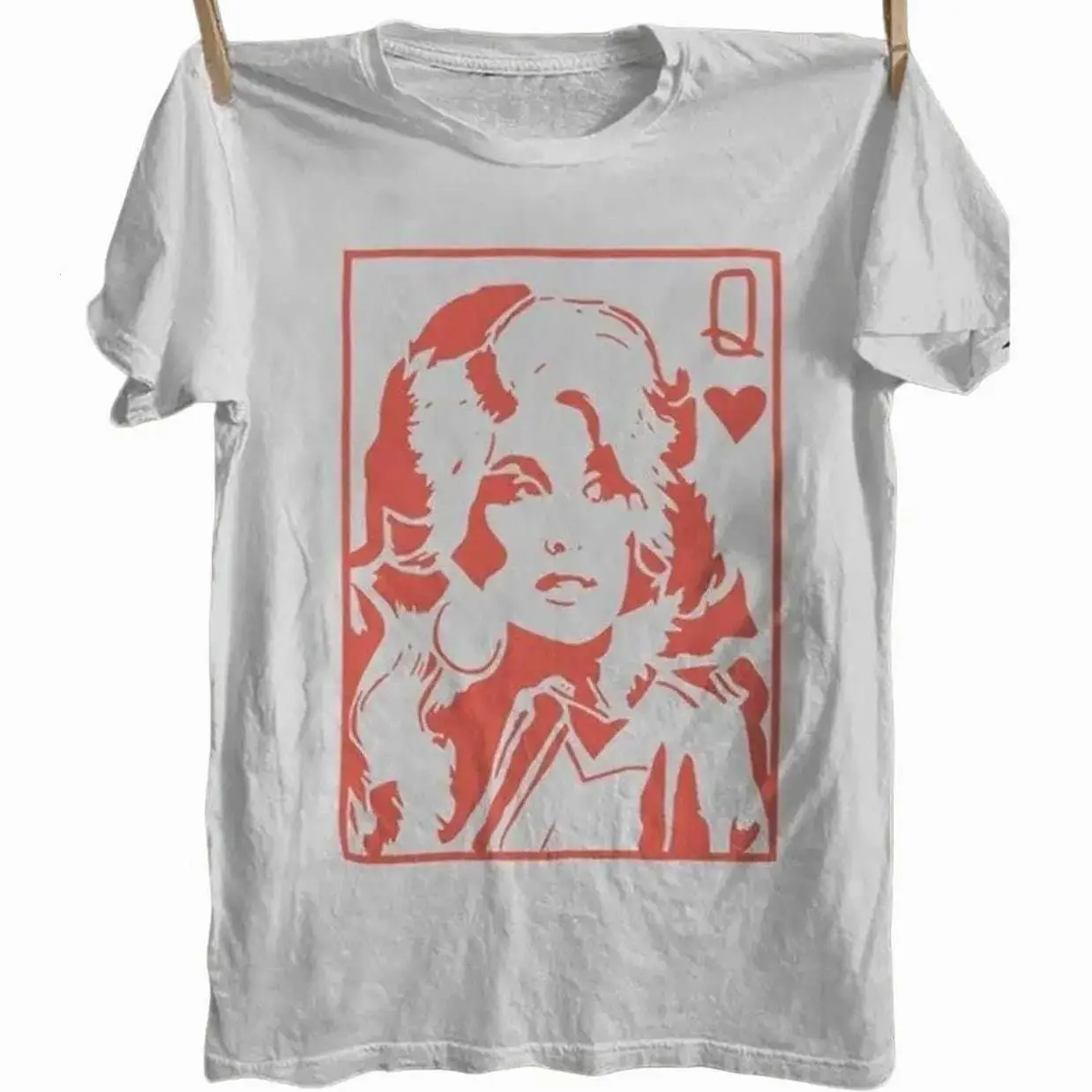 Vintage Queen of Hearts Country Graphic T-Shirt | Retro Music Tee