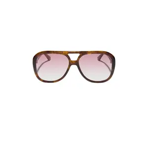 DIFF EYEWEAR X For Love & Lemons Acetate Aviator Sunglasses in Tort