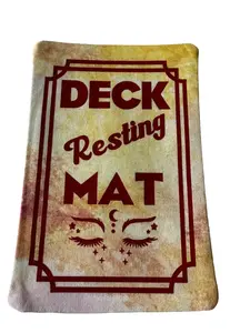 Celestial Dream Edition Deck Resting Mat USA Handmade Soft Cotton Fabric Warm Orange Tone for Quiet Moments of Recharge and Reflection (Pattern 1)