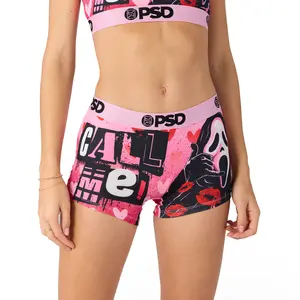 PSD Women's Ghost Face Call Me Boy Short Underwear - Comfortable, Breathable, Ultra-light Fabric