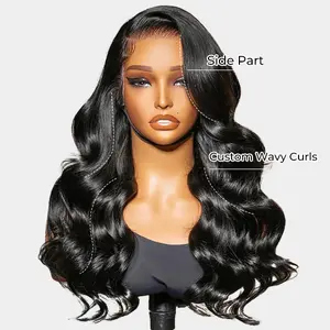 Alipearl Hair Side Part Glueless LayerCut Styled 13*4 Lace Frontal Wig Body Wave Pre Cut Pre Plucked Per Style Ready To Go Wigs