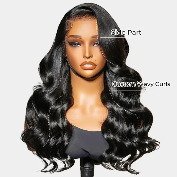 Alipearl Hair Side Part Glueless Layered Cut Styled 13x4 Lace Frontal Wig Body Wave Pre Cut Pre Plucked Per Style Ready To Go Wigs