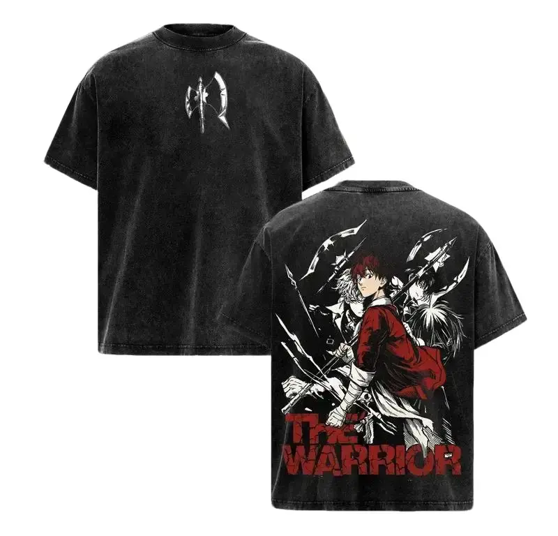 Stark Frieren Anime Graphic Tshirt | Vintage Washed 230GSM Heavyweight Cotton | Unisex Oversized Streetwear Fit, Shortsleeve, Menswear, Round Neck