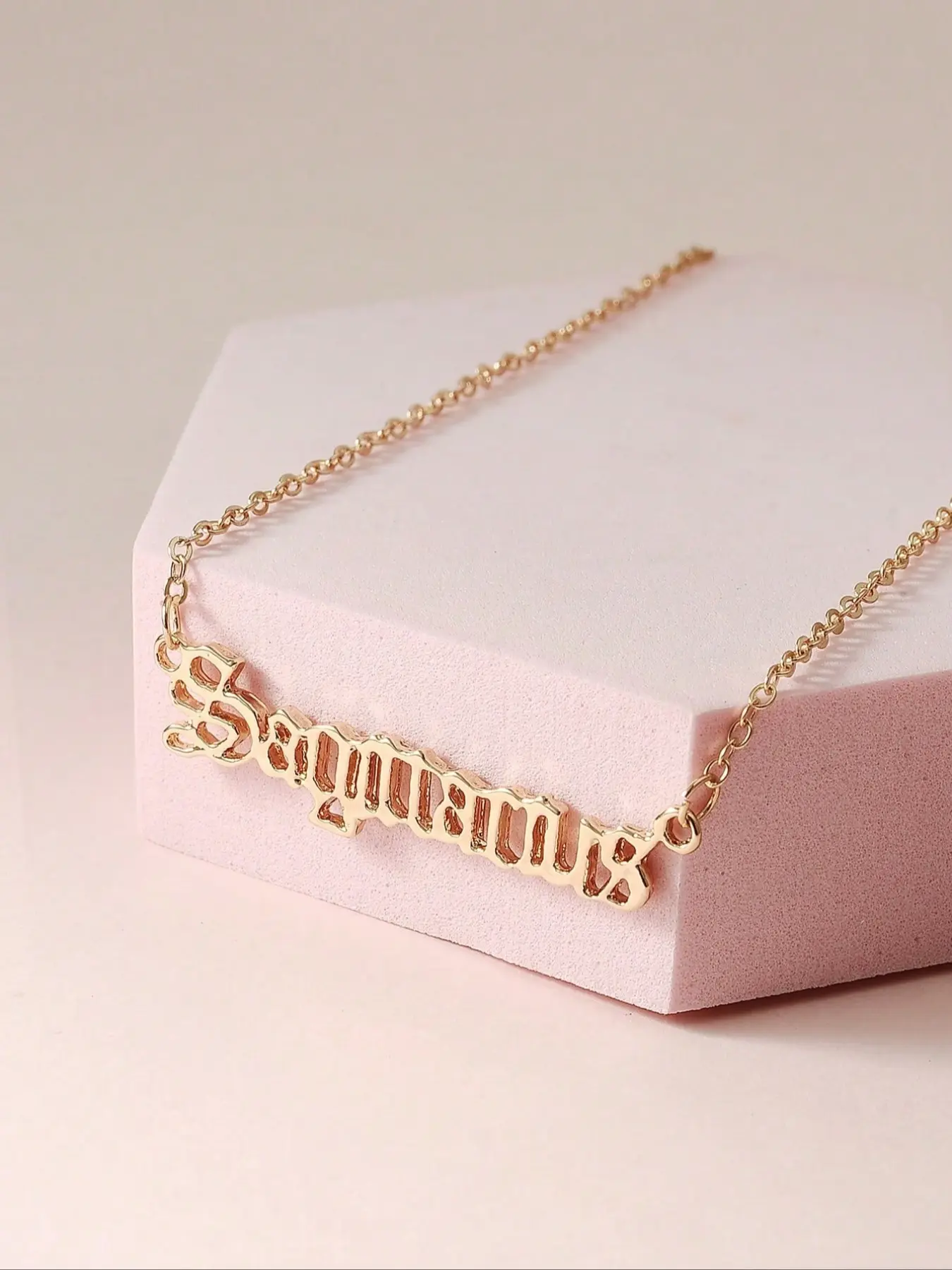 Fashion Elegant Sagittarius Letter Necklace, High-Quality Zodiac Jewelry, Stylish and Sophisticated Design, Perfect Gift Idea, Initial Letter Necklace
