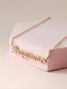 Fashion Elegant Sagittarius Letter Necklace, High-Quality Zodiac Jewelry, Stylish and Sophisticated Design, Perfect Gift Idea, Initial Letter Necklace