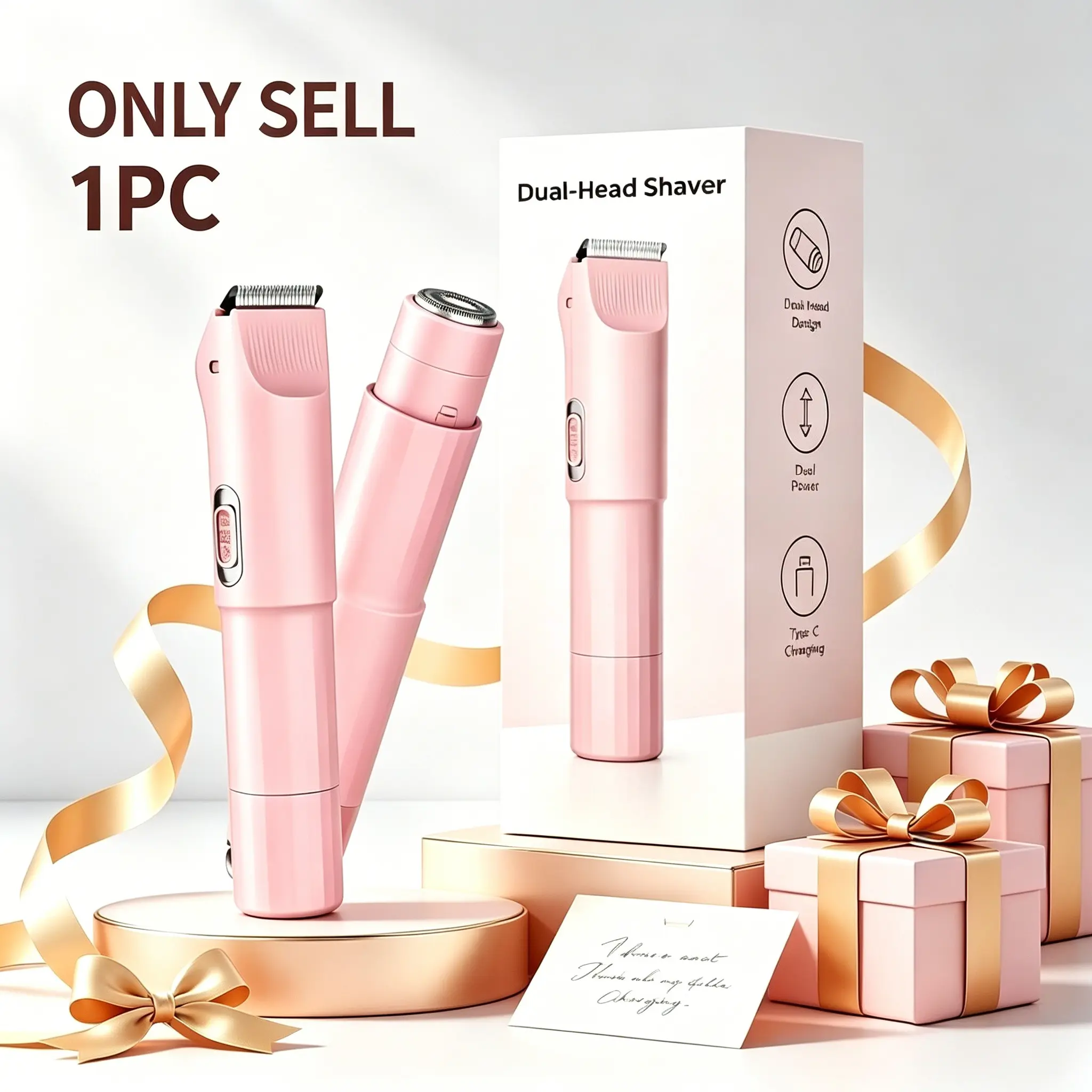 Two-In-One Electric Trimmer, Portable Electric Razor, USB Rechargeable Shaver, Adjustable Comb 3mm-6mm, Body Hair Trimming Tool, Suitable for All Ages