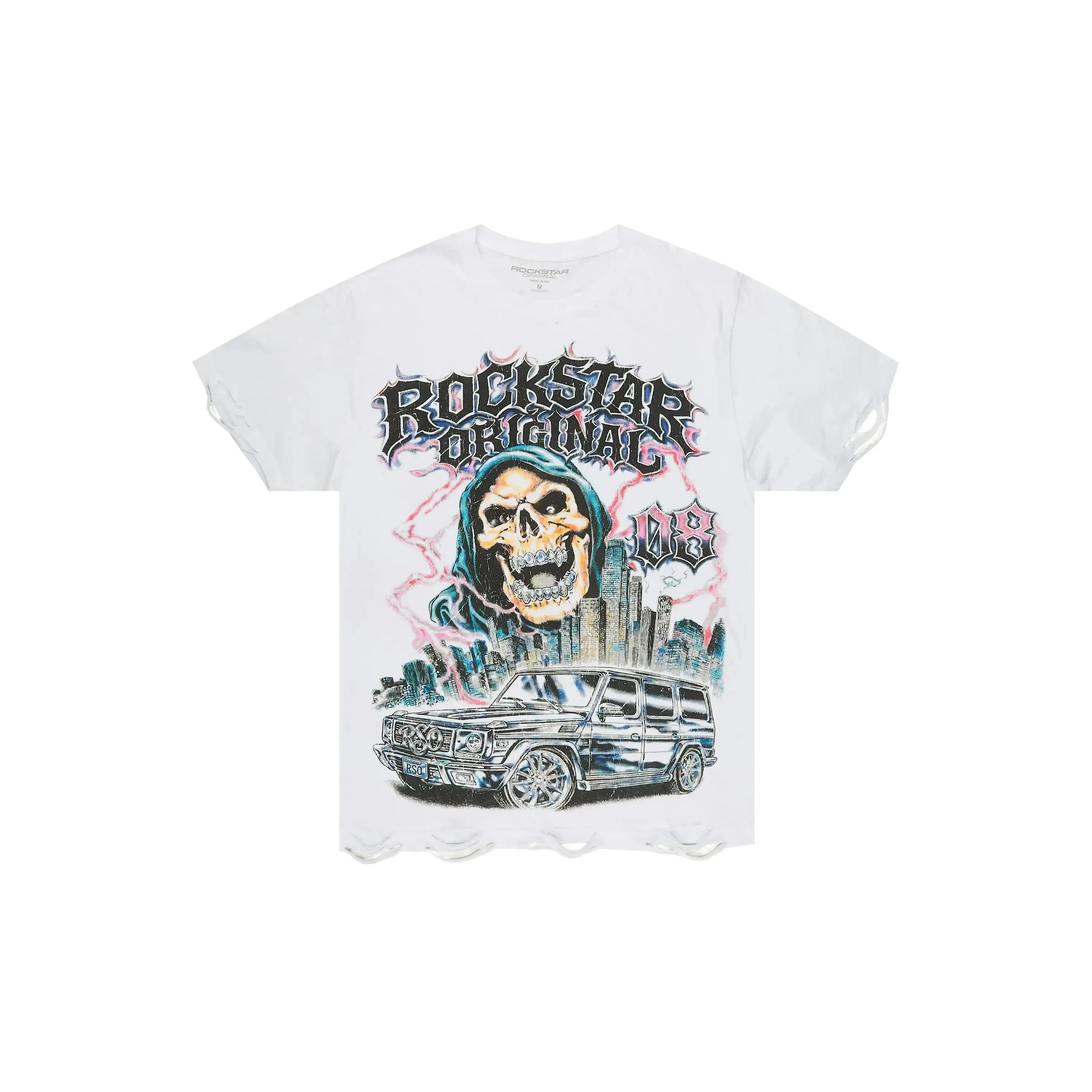 Naara White Oversized Graphic T-Shirt