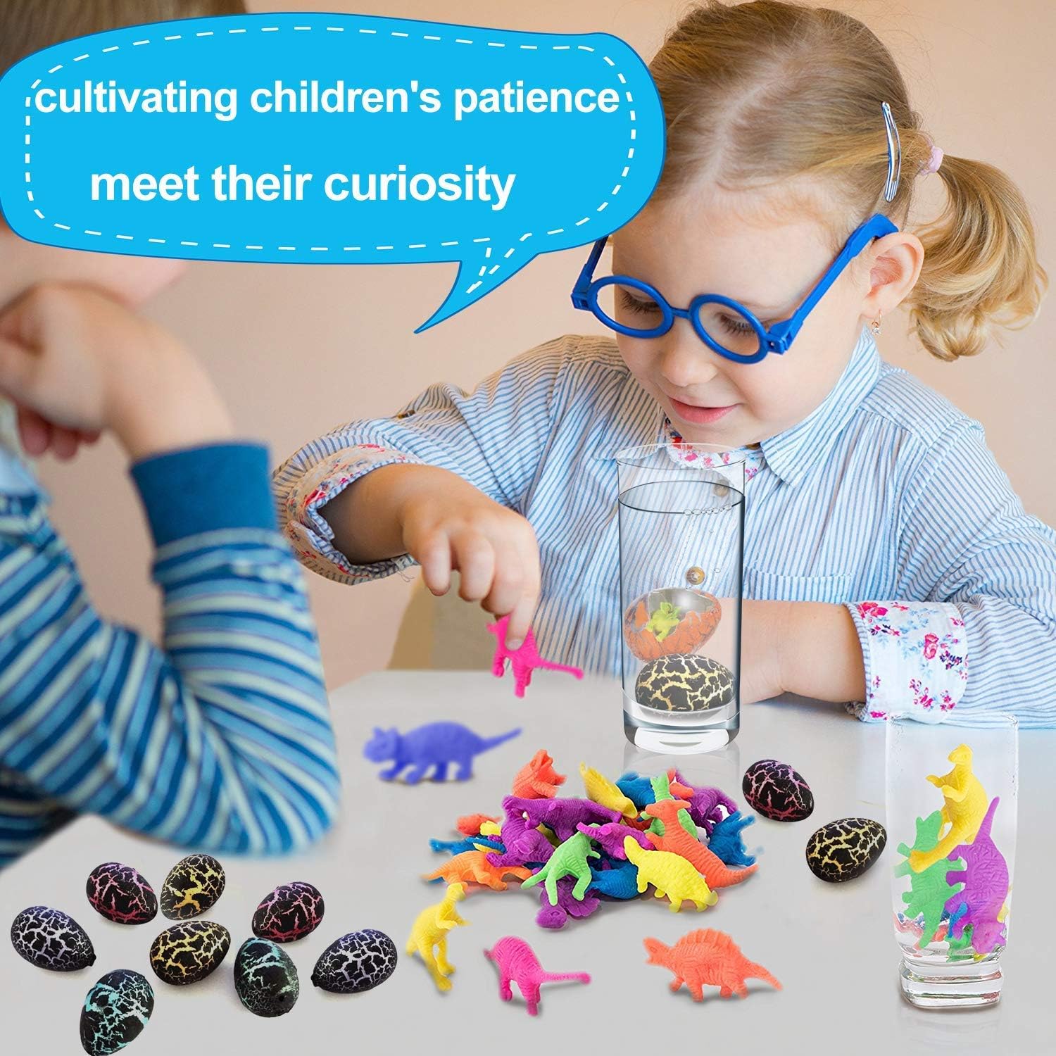 60-Pack Hatching Dinosaur Eggs for Kids – Grow-in-Water Dino Toys, Easter Egg Fillers, Party Favors, Classroom Prizes, Birthday Gifts, Pinata & Easter Basket Stuffers