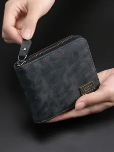 Stylish New Men's Multifunction Short Zipper Wallet Design, Fashionable Wallet, Business Casual Multi-Card Holder Coin Purse Gift for Boyfriend, Business Style Wallet