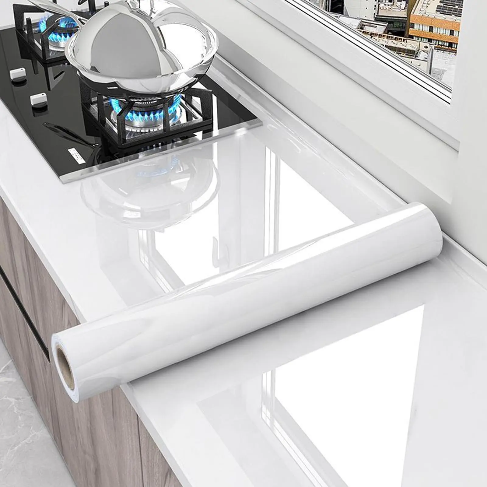 Marble Contact Paper Peel and Stick - PVC Vinyl Sticky Wallpaper, 1 Roll Self-Adhesive Oil-Proof Waterproof Sticker for Kitchen Stove, Countertop Renovation with DIY Flexibility, Bathroom Wallpaper Option, Bathroom Wallpaper Peel And Stick, Sticky Wallpap