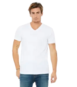 3 Pack Bella + Canvas 3005 Unisex Jersey Short-Sleeve V-Neck T-Shirt Classic Menswear full color Tops White Shortsleeve Vneck