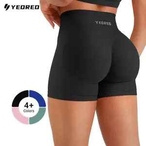 YEOREO Vision Hidden Scrunch Shorts Women's Seamless Butt Lifting Gym Shorts High Waisted Tummy Control Workout Yoga Shorts