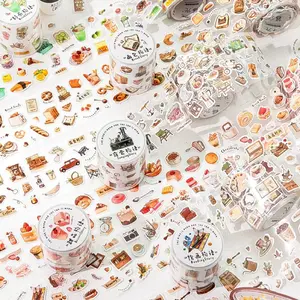 Mangrove2 Fruit Story Cloud Series Synthetic Paper Glitter Die-Cut Tape Set, 6 Pieces, Perfect for Crafting & DIY Projects