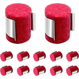 12-Pack MIG Welding Wire Cleaner Pads, Red Felt Lubricator Pads for Wire Feeders, Professional Welding Accessories for Cleaning & Friction Reduction, Compatible with  MIG Welders