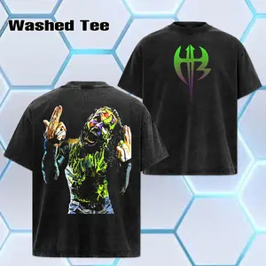 WWE 2026 - Jeff Hardy “The Charismatic Enigma” World Champion , Oversize Unisex Acid Wash Tee , WWE Legend Streetwear , Cotton , Graphic Tee T-Shirt Hoodie Sweatshirt Wash , Classic , Fan Gift Top Fabric Menswear Casual Wrestling Crew Neck
