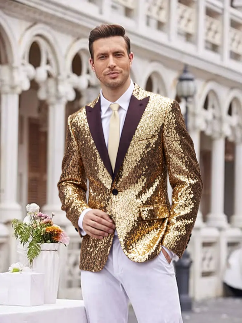 glam and glitter dress for men Sparkly Outfit Men