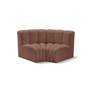 Arc Cognac Vegan Leather Modular Sofa