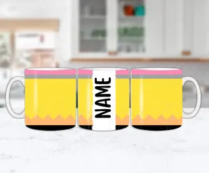 Customizable teacher's coffee mug pencil mug