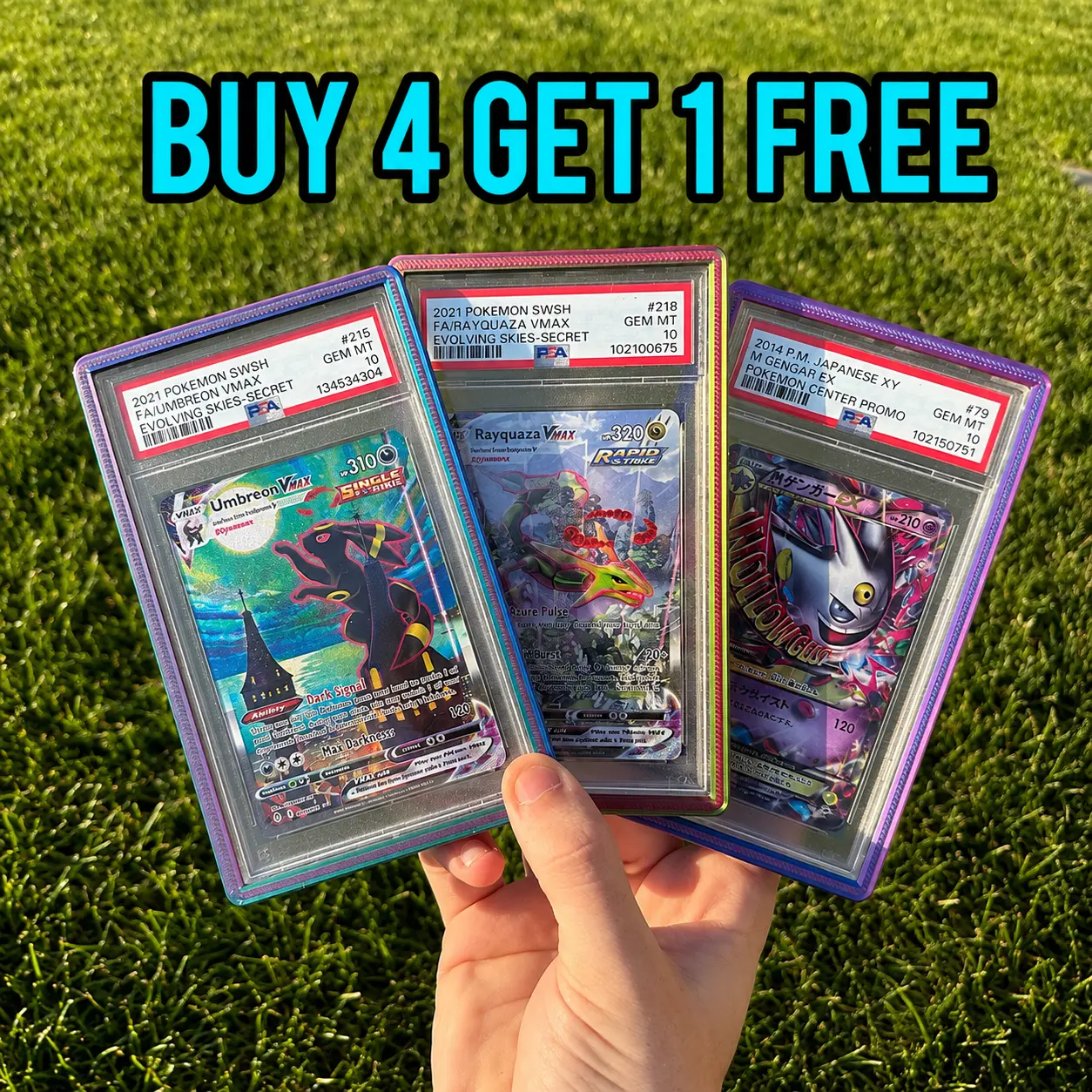 Two-Tone Silk Slab Guards for PSA, BGS, CGC & TAG – Premium Snap-In Card Protectors | NO CARD INCLUDED | Pokémon, TCG, & Sports Cards | Buy 4 Get 1 Free