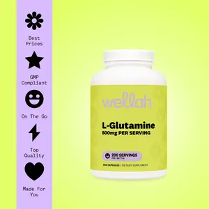Wellah L-Glutamine Capsules | 200 Servings Gym Supplements Dietary