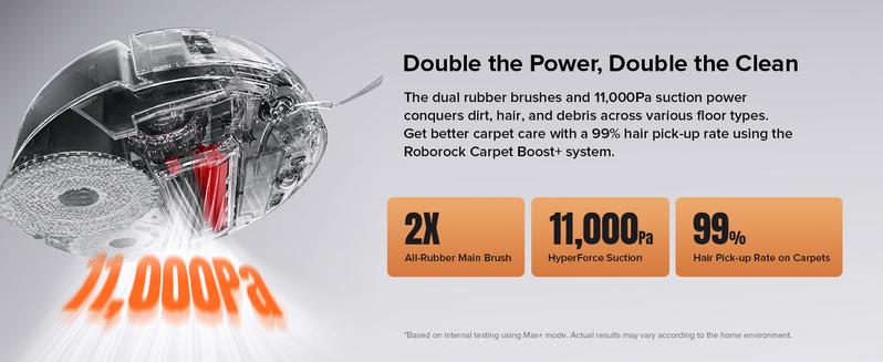 Roborock Qrevo Slim Robot Vacuum and Mop Combo, Advanced Obstacle Recognition, FlexiArm Side Brush & Mop, Auto Mop Washing & Drying, Self-Emptying